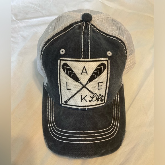 dkhandmade - LAKE LIFE BALL CAP | UNISEX HAT | DISTRESSED - Picture 2 of 5